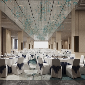 帝皇大酒店：2宴会厅+1大餐厅+卫生间：4单张