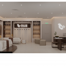 理疗馆一个门头，一个室内单张