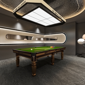 现代台球厅3间包间3个全景赠送特写3张