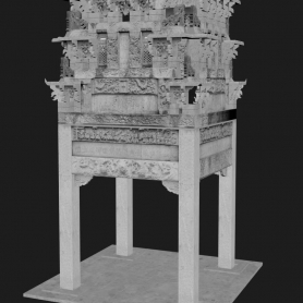 四面牌楼模型图一张