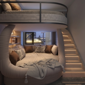 异形建模床带背景 正侧面两个单张