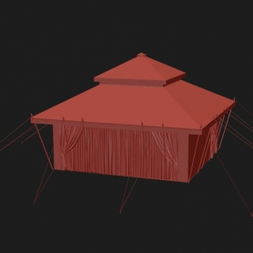 建模一个帐篷。
