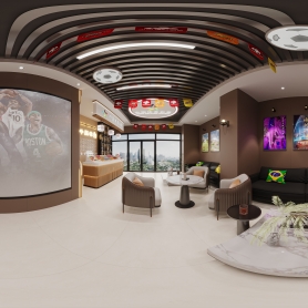 福利彩票室内全景，门头静态