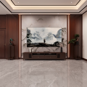 新中式风格客厅全景