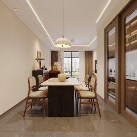 现代中式客餐厅卧室