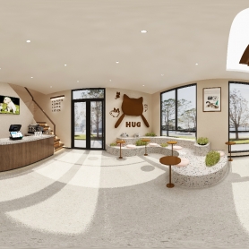 高端宠物医院1门头2全景。