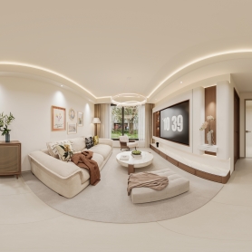 奶油风 两个卧室 一个客餐厅