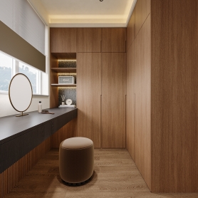 一个单张衣帽间