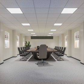 现代科技感会议室一个全景