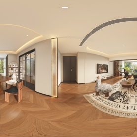 名雅东城1-1102中古风客餐厅全景1个送2张单张