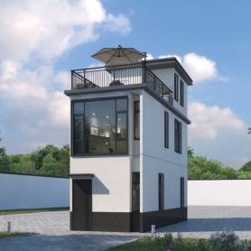 别墅外观透视图一张