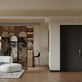 柏悦山客餐厅全景+徽玖府115户型客餐厅全景