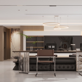 现代风格客餐厅一个全景+2特写