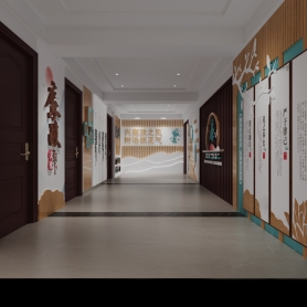 法院廉政走廊全景1张，赠送静态1张