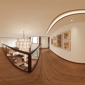 秦泰路18号中古风一楼客餐厅，加二楼一个全景，静态3张