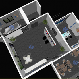 工装一个全景一张俯视图