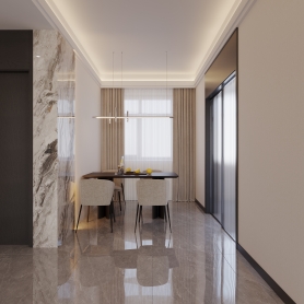 徽玖府99户型客餐厅全景+89户型客餐厅全景