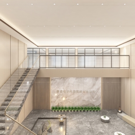 现代办公楼大厅一全景