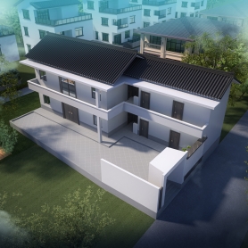 自建房鸟瞰+透视