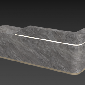 吧台建模看下收口不渲染