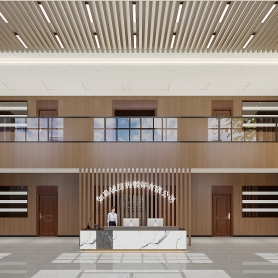 办公大厅一个全景，送一个单张