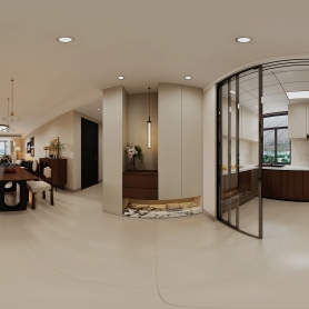 刘总孔雀台3栋中古风客餐厅2个全景赠送2个单张