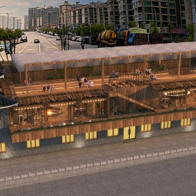 辰溪河边书吧1张鸟瞰图。