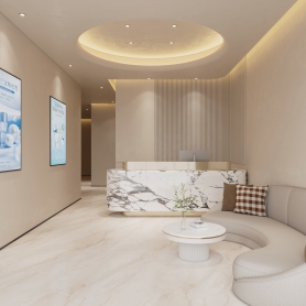 现代风格美容店3个单张，楼梯客户提供模型。