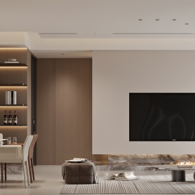 现代客餐厅全景