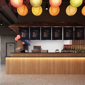 餐饮店三个单张