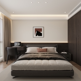 现代客餐厅全景+3个卧室全景+特写