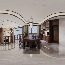 新中式客餐厅一层全景二楼全景