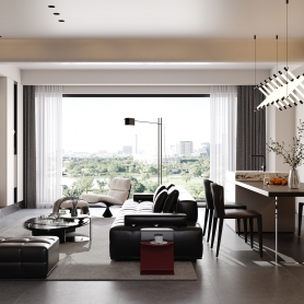 春申云玺26-29-1意式风格客餐厅全景