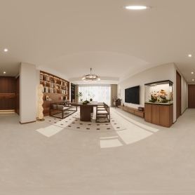 家装新中式电视背景改图