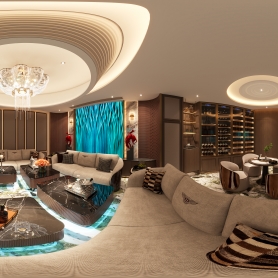 工装KTV包厢一个全景，茶室一个全景