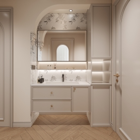 法式复古客餐厅全景+全景送单张