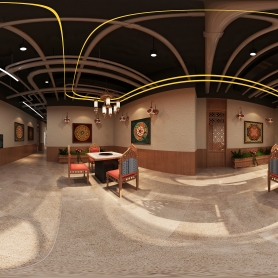 工装餐厅6个全景