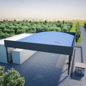 金石林总厂房加建工程一张透视，一张鸟瞰