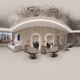 理发店一个全景，家政服务一个全景，送两个单张