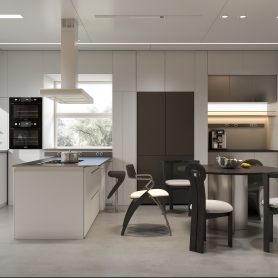 现代厨房一个全景