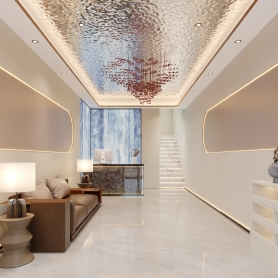 足浴店大厅全景，送个单张