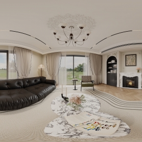 锦御1号楼D户型风格2：客餐厅开放厨房主卧：3全送5单