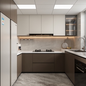 玖峯禧王哥意式风格客餐厅全景加厨房过道2卧室4张单张加特写