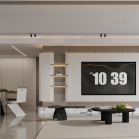 主卧+衣帽间+洗衣房+西厨+客厅+过道