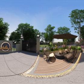 现代禅意庭院1全景2单张。