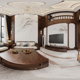 新中式风格一个全景四张静态