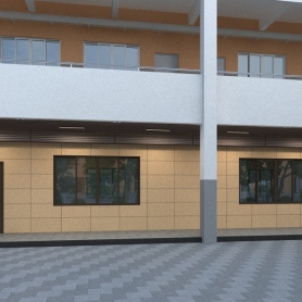 学校招生办1外立面+过道1透视