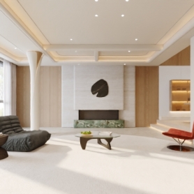 罗福宫陈总客厅1全景+茶室1全景+入户1单张