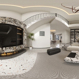 挑空别墅现代风格三个全景特写四张