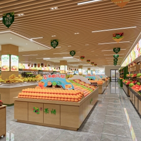 水果店 效果图 2张全景 送2张特写
